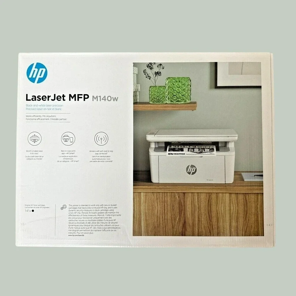 HP LaserJet M140w Wireless Monochrome Laser Printer Scanner Copier New Sealed